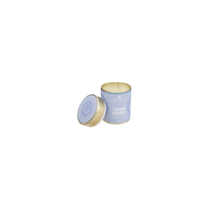 Ποτήρι με καπάκι μεταλ.με αρωμ.κερί blue chakra 200gr /7,5x10,6 cm