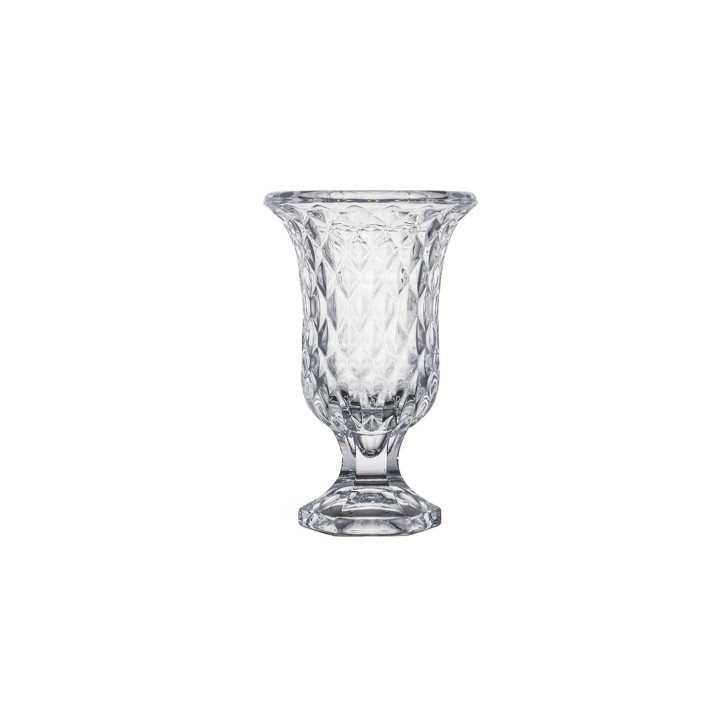 Βάζο γυάλινο με πόδι DIAMOND 15Χ24cm