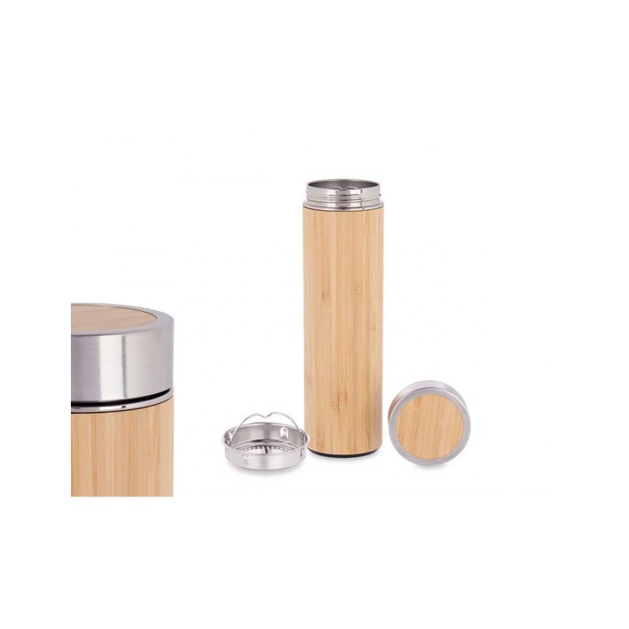 Μπουκάλι θερμός bamboo effect 500ml 15x21,6cm