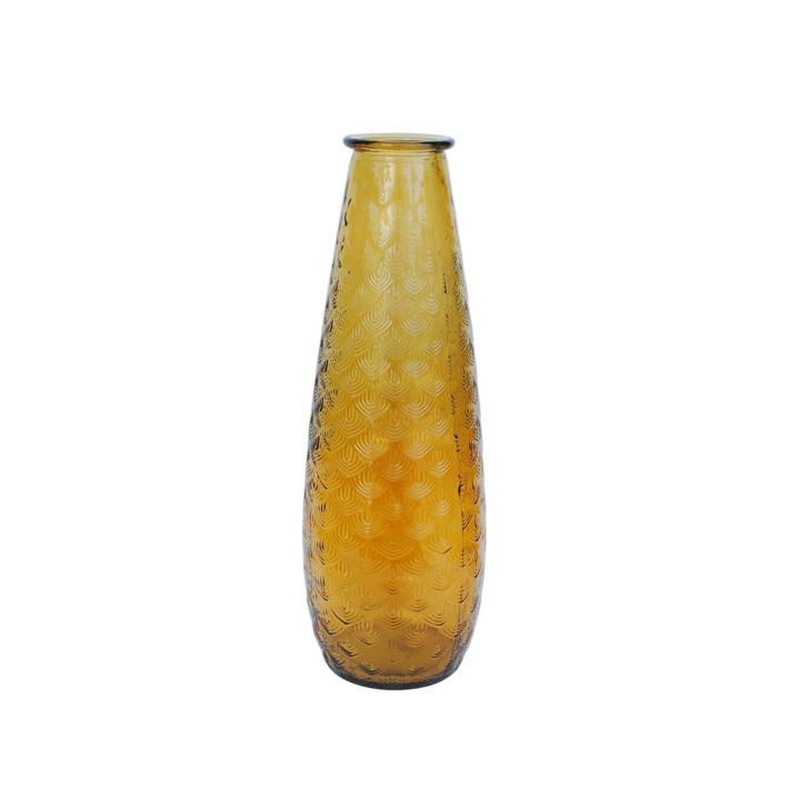 Βάζο γυάλ.recycled μελί Η55cm