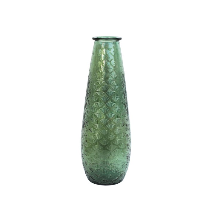 Βάζο γυάλ.recycled πράσινο Η55cm