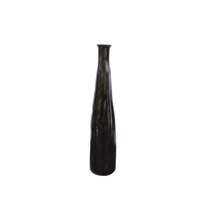 Βάζο γυάλ.recycled Μονολούλ.καφέ σκ.γαλ. Η80cm