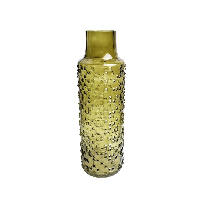 Βάζο γυαλ. πράσινο Φ12,5Η39cm