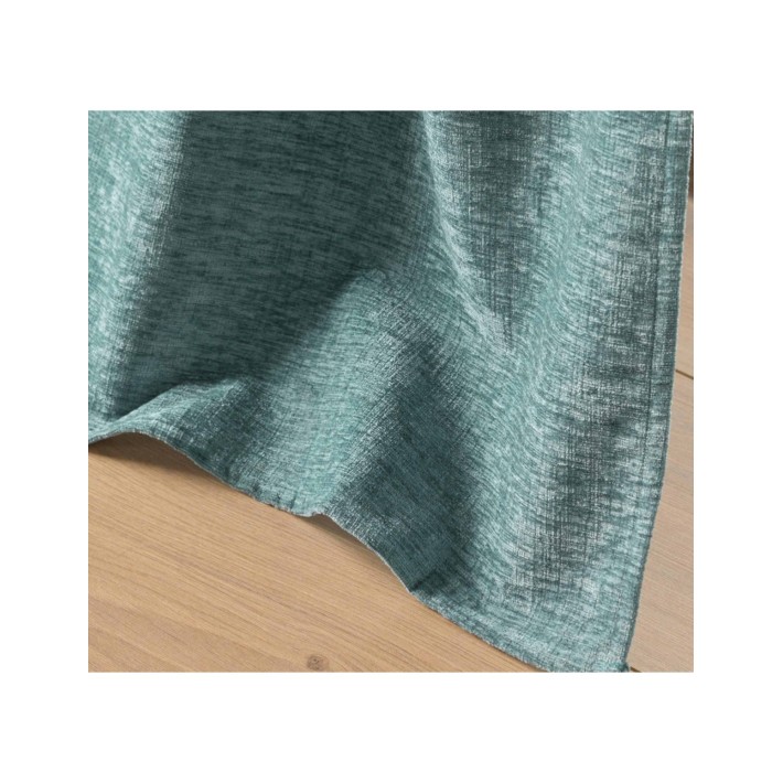 Κουρτίνα πράσινη βελουτέ με κρίκους 140x240cm