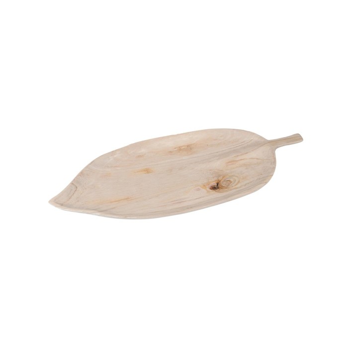 Πιατέλα σερβ.paulownia  φύλλο φυσικό 50,5Χ20Χ3,5cm