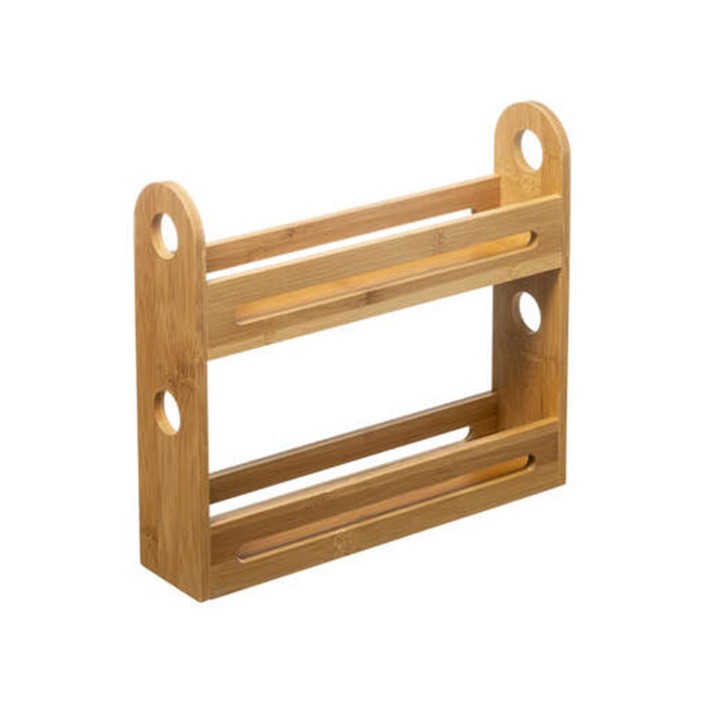 Ράφι οργάνωση μπαχαρικών 2οροφο bamboo 30x7x27,5cm