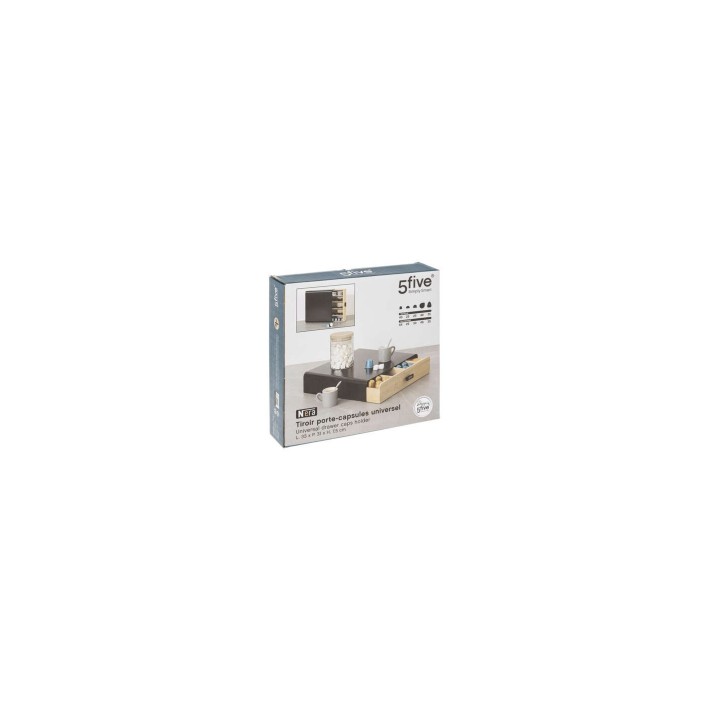 Συρτάρι για κάψουλες  bamboo μαύρο  33x31x7,5cm