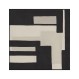 Πίνακας "hand relief paint" αφηρ.μαύρο/εκρού σε κάδρο 100x100 cm