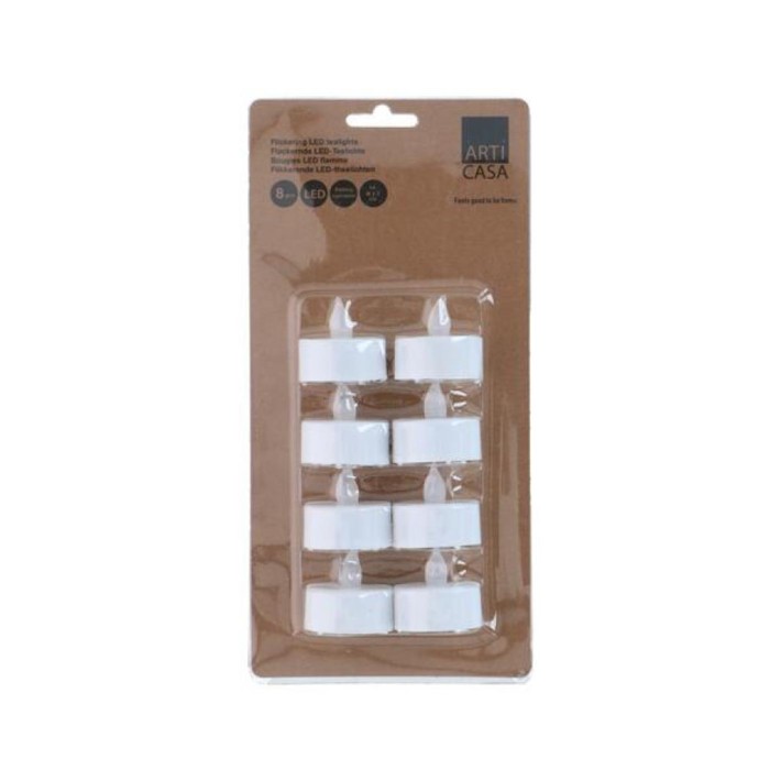 Κεριά ρεσώ LED 8τμχ Φ3,7Η3,7cm