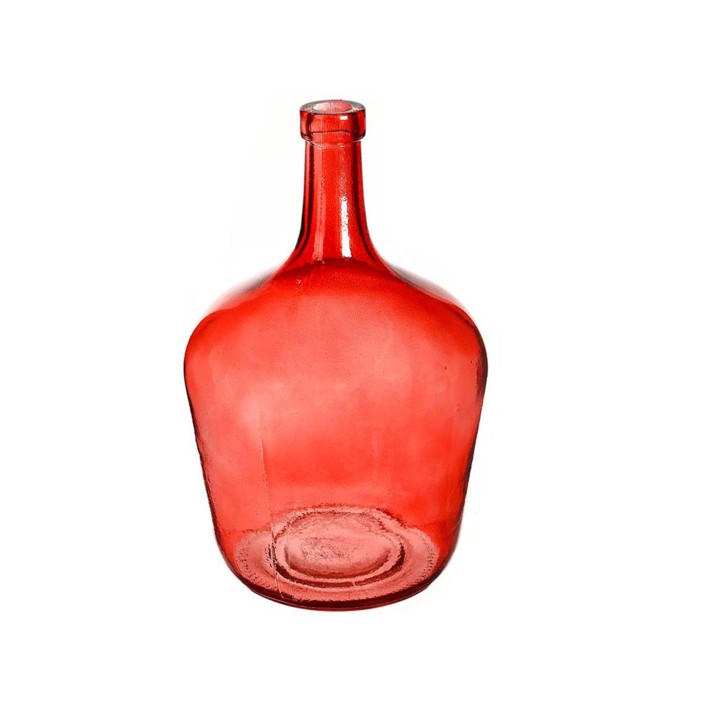 Βάζο/καράφα γυάλ.κόκκινο/ψηλό στόμιο 2L/ 15,5x25cm