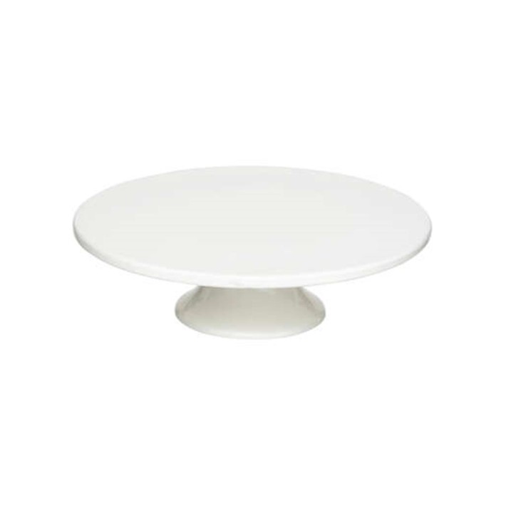 Τουρτιέρα "NORA"STONEWARE λευκή Φ28 Η9cm