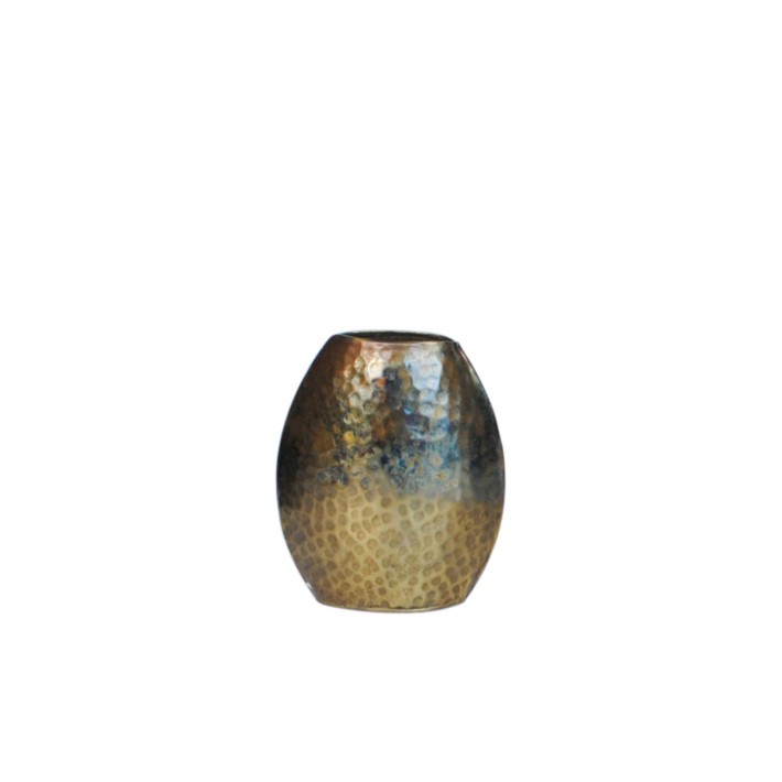 Βάζο μεταλ. Bronze/gold 14x8Η16,5cm