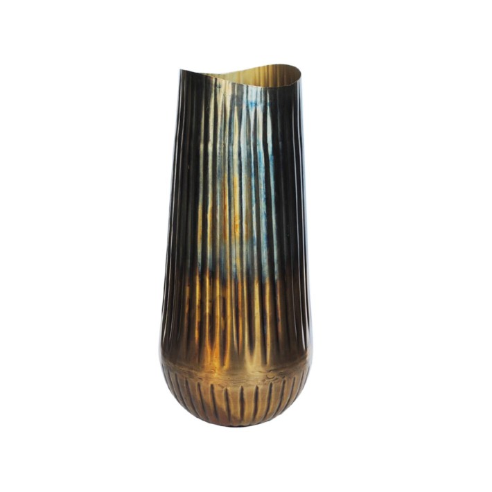 Βάζο μεταλ. Bronze/gold Φ18,5Η40cm