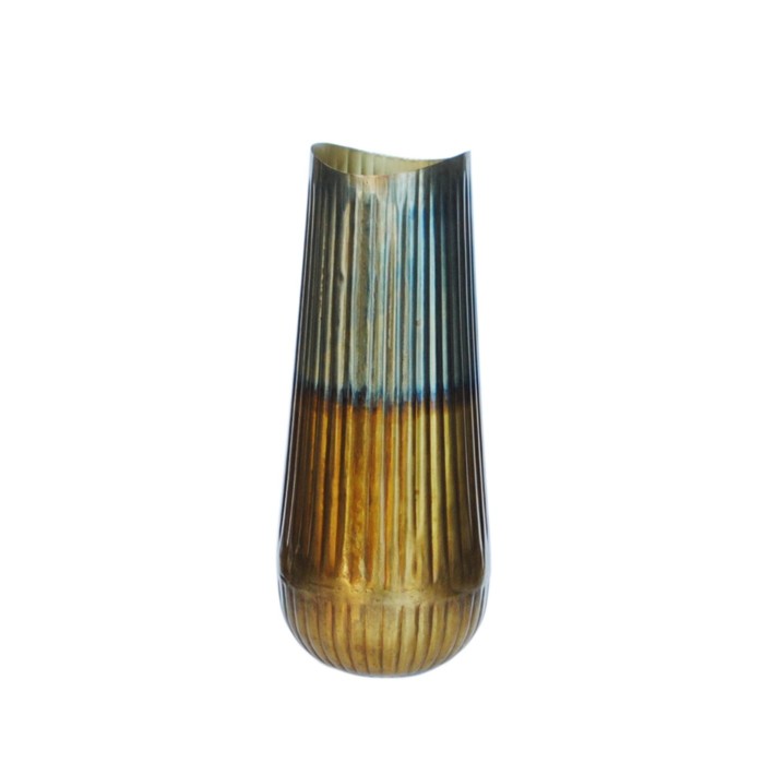 Βάζο μεταλ. Bronze/gold Φ20Η49,5cm