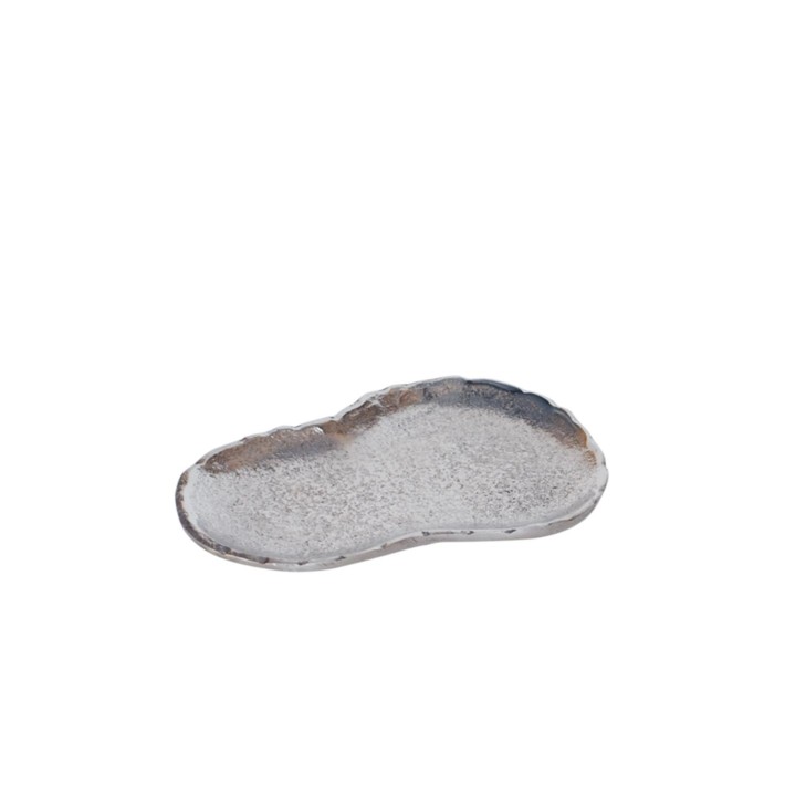 Πιατέλα μεταλ. Ασημί 21x14Η1,5cm