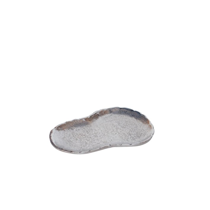 Πιατέλα μεταλ. Ασημί 15x10,5Η1cm