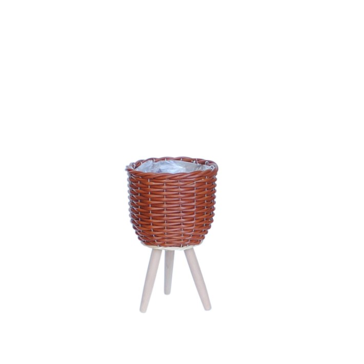 Κασπώ rattan καφέ σε τρίποδο 20Χ18/34
