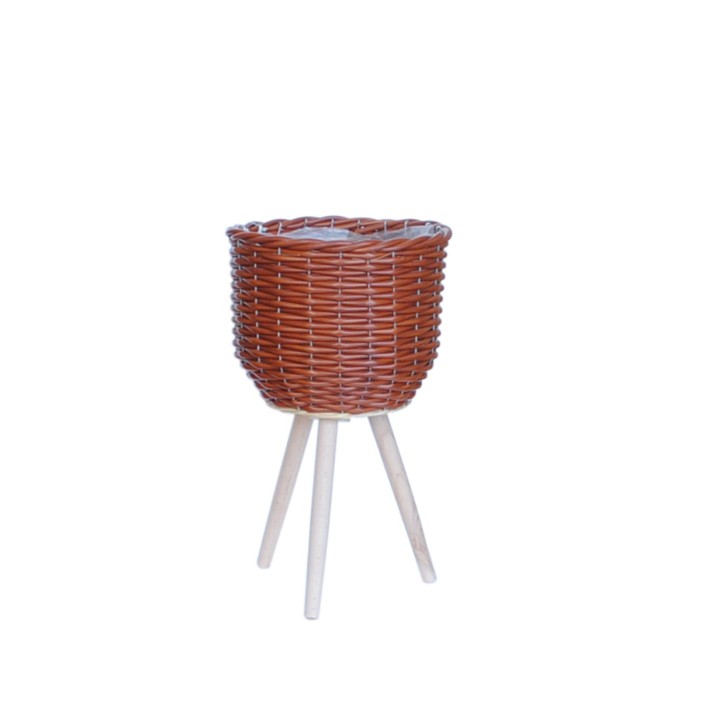 Κασπώ rattan καφέ σε τρίποδο 25Χ22/44
