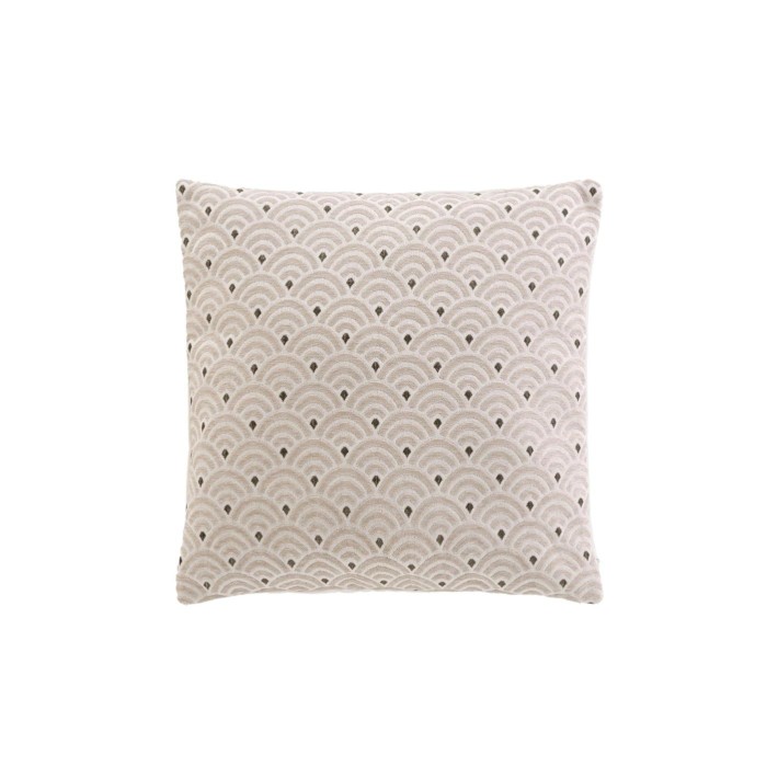 Μαξιλάρι πουά εκρού chenille 45x45cm