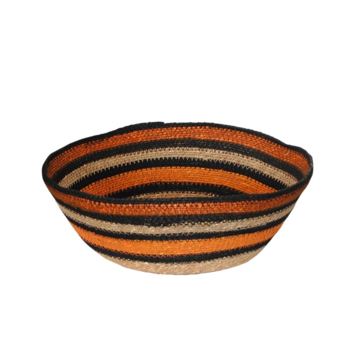Καλάθι γιούτας χειροπ. terracotta Φ40Η13cm