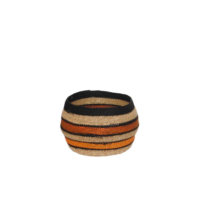 Καλάθι γιούτας χειροπ. terracotta Φ27Η21cm