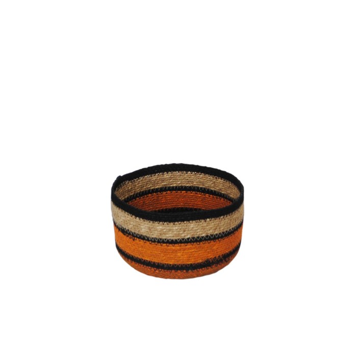 Καλάθι γιούτας χειροπ. terracotta Φ22Η13cm