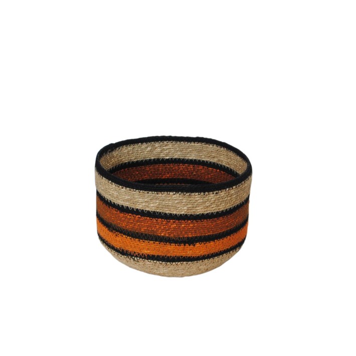 Καλάθι γιούτας χειροπ. terracotta Φ25Η18cm
