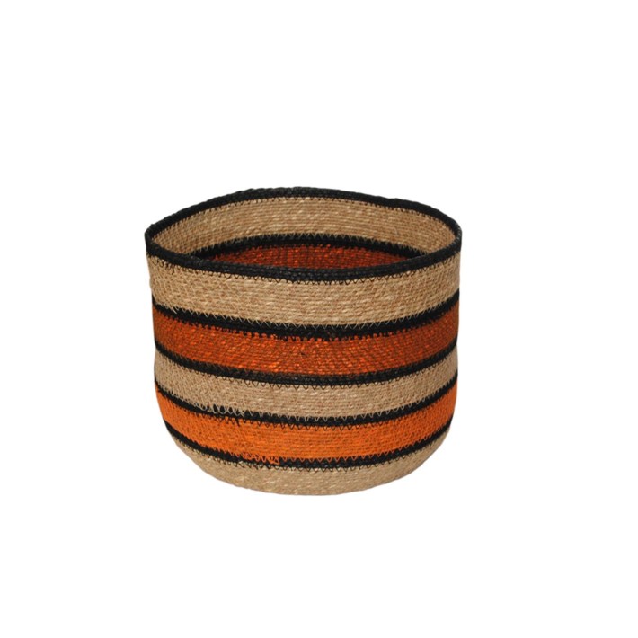 Καλάθι γιούτας χειροπ. terracotta Φ30Η25cm