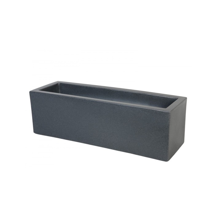 Ζαρντινιέρα CUBE double wall ανθρακ.100X45X45