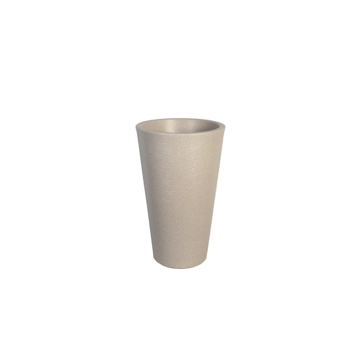 Γλάστρα πλαστ.ROUND WAVY stone κωνική Φ31Χ51