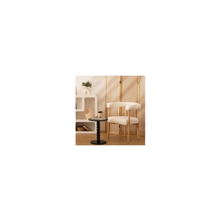 Τραπέζι βοηθητικό MDF μαύρο Φ38Η46,5cm