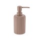 Dispenser μπάνιου polyresin ριγέ cappuccino 230ml/7x17cm