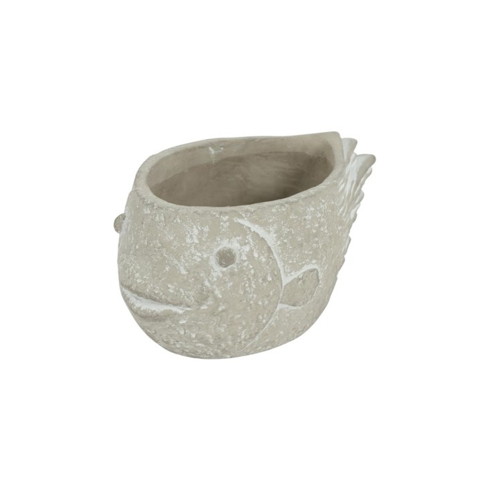 Κασπώ ψάρι  γκρι κεραμικό 31x17x13cm