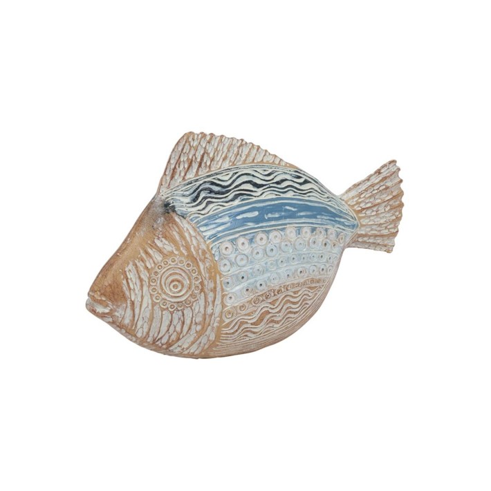 Ψάρι κεραμ.μπλε-φυσικό 27,5x7,5x15cm