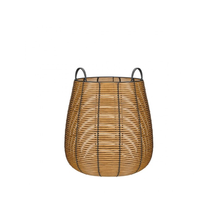 Καλάθι τεχνητό rattan Φ33Η35cm
