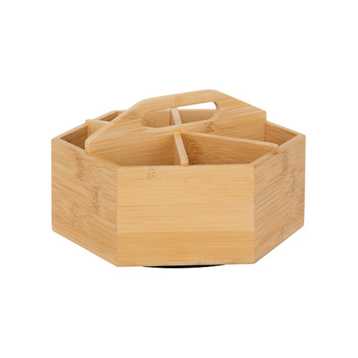 Θήκη τσαγιού bamboo περιστρεφ. 22 x 19,3 x 12,5 cm