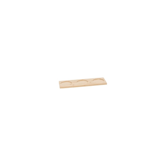 Μπωλ 3φύλλα πράσ.σε ξύλινη βάσηL. 32 x 11,5 cm