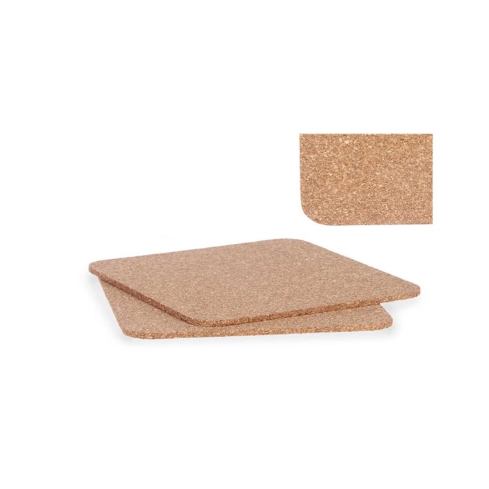 Σουπλά φελλού τετράγωνα σετ2pcs Φ18cm