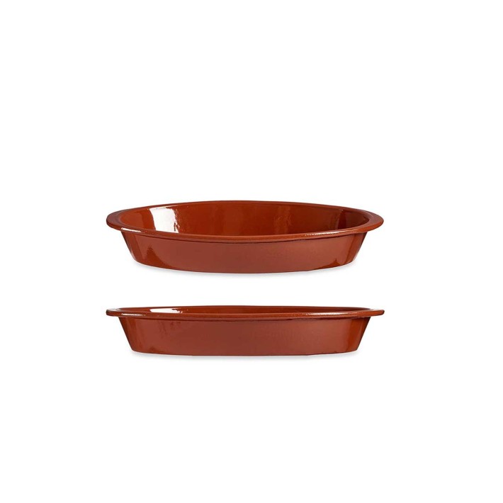 Σκεύος σερβ.πυρίμαχο οβάλ Terracota 45x27x6,5cm
