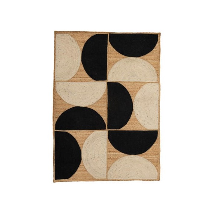 Χαλί  γιούτας ημικύκλια σχέδια 120x170cm