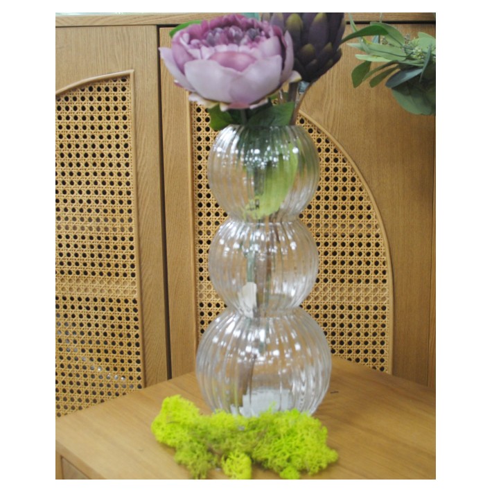 Βάζο γυαλ. διάφανο Φ14,5 Η32,5cm