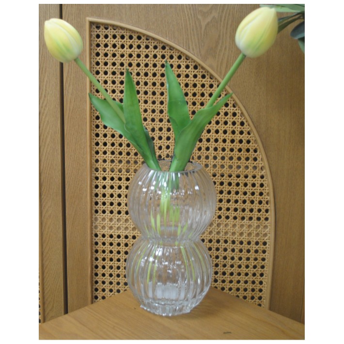 Βάζο γυαλ. διάφανο Φ11,5 Η20cm