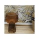 Βάζο γυαλ. μελί με πόδι Φ14,5Η21,5cm