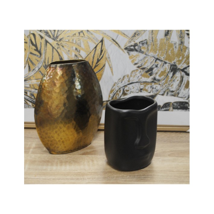 Βάζο μεταλ. Bronze/gold 14x8Η16,5cm