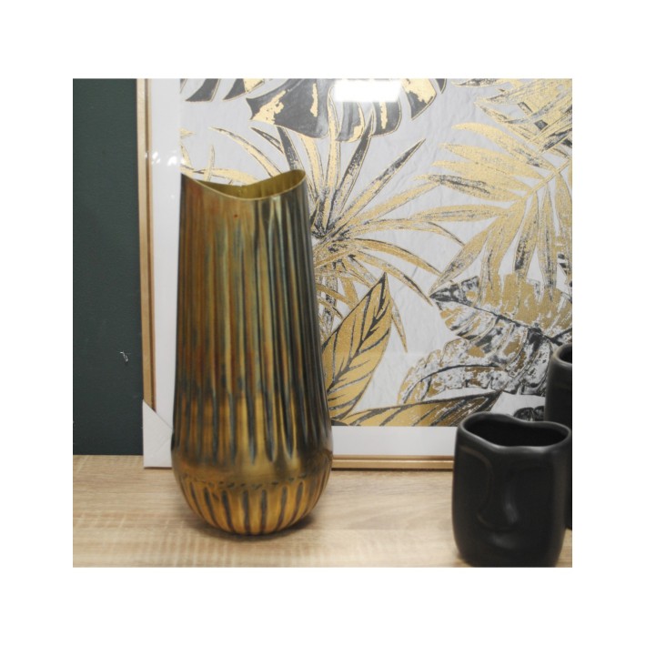 Βάζο μεταλ. Bronze/gold Φ15Η30cm