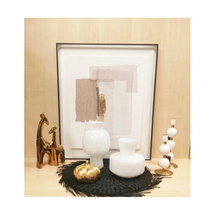 Βάζο γυαλ. γαλακτ.λευκό Φ13,5Η22,5cm