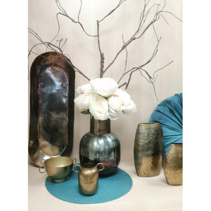 Βάζο μεταλλικό bronze Φ21Η29cm