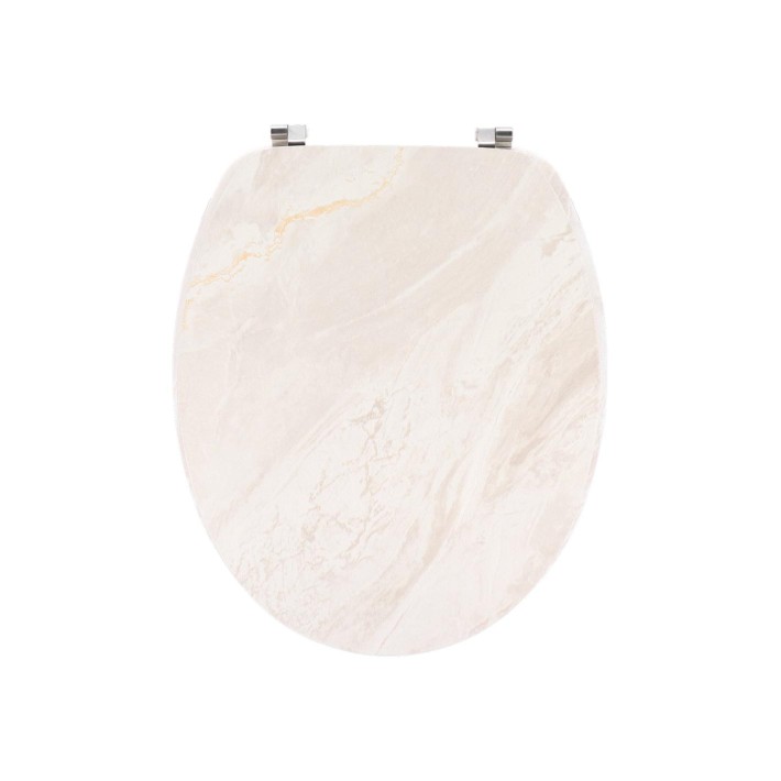 Καπάκι λεκάνης MDF μπεζ marble 37,5 χ 46εκ.