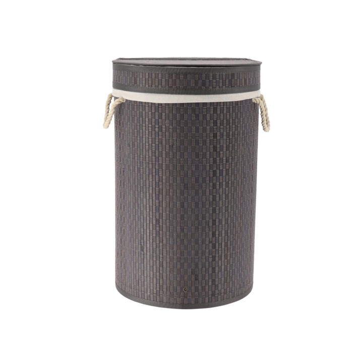 Καλάθι απλύτων bamboo γκρι  Φ35 H55 cm
