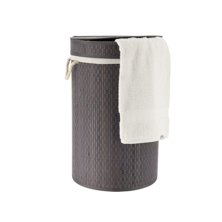 Καλάθι απλύτων bamboo γκρι  Φ35 H55 cm